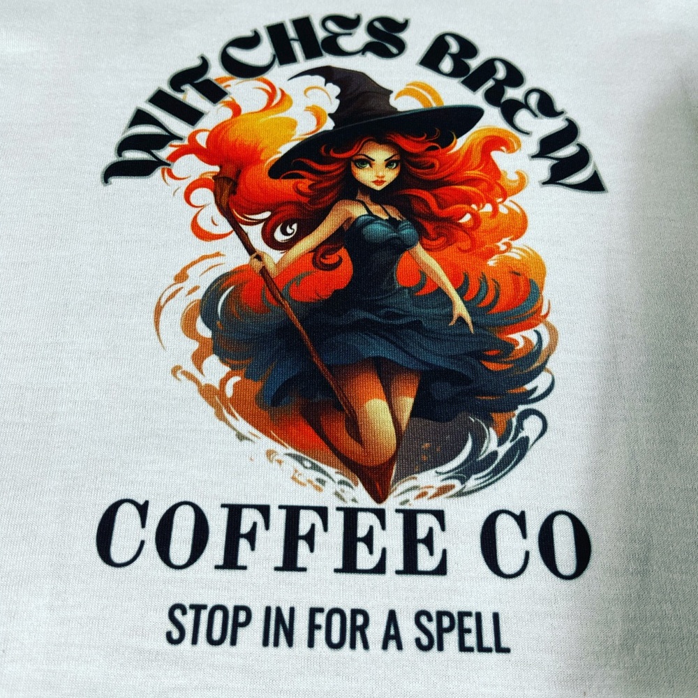 Witches Brew Halloween custom Make Market Tshirt Coffee Co “Stop in for a spell”